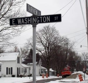 Sewer 9, 10 – Fairview Street is closed south of East Washington Street as work progresses on the sewer project.