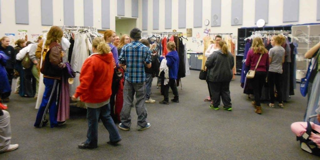 A Great buy ... Girls and parents shopping for great deals on dresses for this years prom. Dresses are only $10 each.
