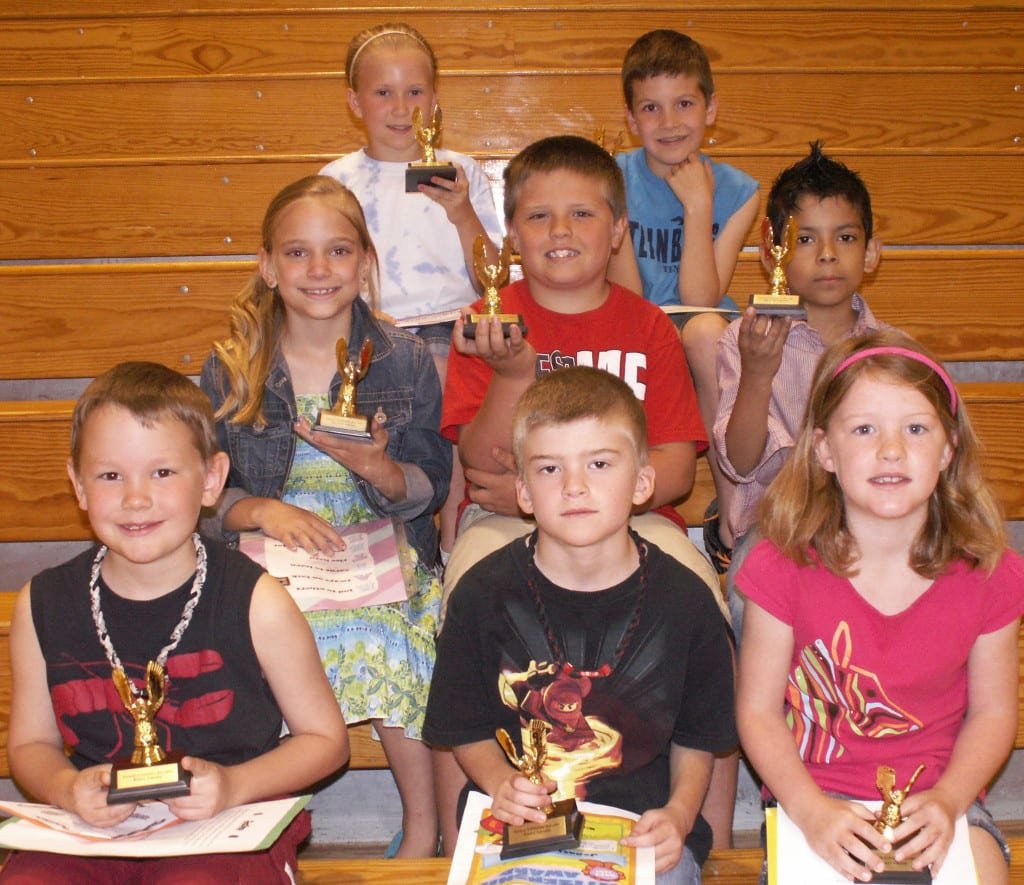Grades 1, 2 and 3 Good Citizens: Row 1 – Jake Turner, Jonathon Hicks, Ashlynn Martin Row 2 – Kaytee Tomblin, Sean Michael, Emmanuel Rodriguez-Montes Row 3 – Lauren Balser, Teegan Helms