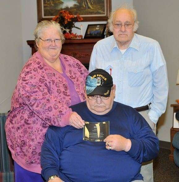 REBEL ROUSERS … Members of the 2013 Conference-winning team are Juanita Flory, Donald Smith and Chuck Flory, seated. Missing from the picture is team member Patricia Smith.