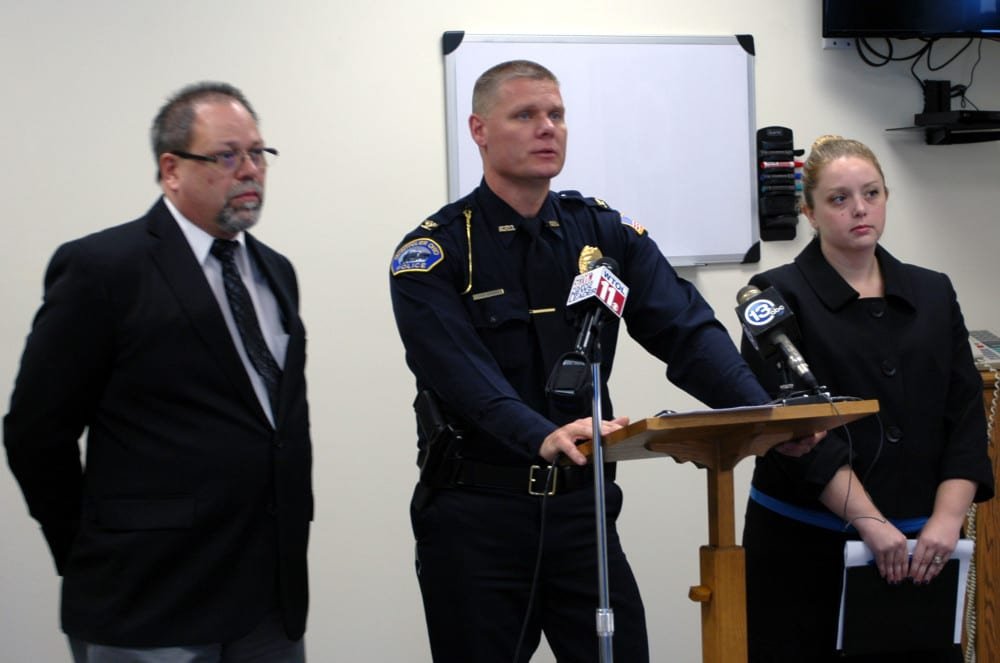 Williams County Coroner Dr. Kevin Park, Montpelier Chief of Police Dan McGee, and Williams County Prosecutor Katherine Zartman joined for a press conference at the Montpelier Police Station of Wednesday, November 11 to share information on the on-going homicide and burglary investigations in Montpelier.